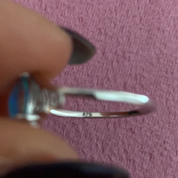 925 silver water drop opal ring - Picture 6 of 6